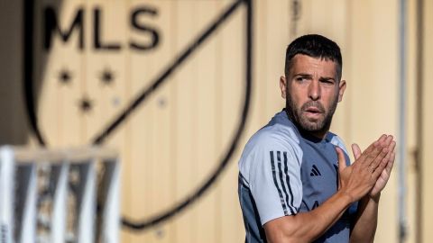 Jordi Alba en su primer entrenamiento como jugador del Inter Miami.