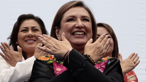 La aspirante a la presidencia de México y senadora de oposición Xóchitl Gálvez