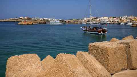 Vista general de la isla italiana Lampedusa.