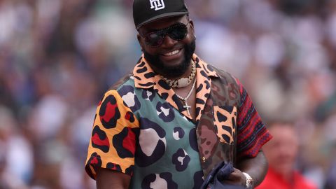 David Ortiz sonríe durante el Home Run Derby 2023.