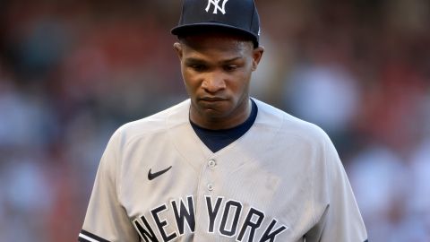 Domingo Germán luego de una presentación ante Los Angeles Angels.