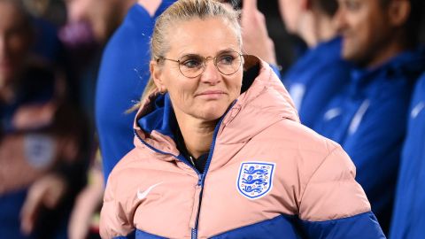 Sarina Wiegman, entrenadora del equipo femenino de Inglaterra.