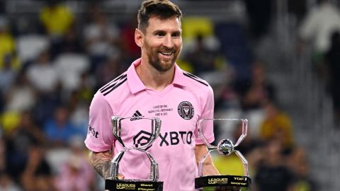 Lionel Messi luego de ganar la Leagues Cup.