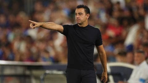 Xavi Hernández antes de ser expulsado en el encuentro del FC Barcelona ante Getafe.