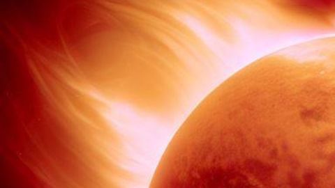 Ilustración del Sol en un episodio de tormenta.