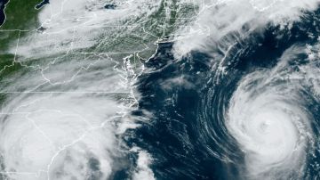 Imagen satelital del huracán Franklin.