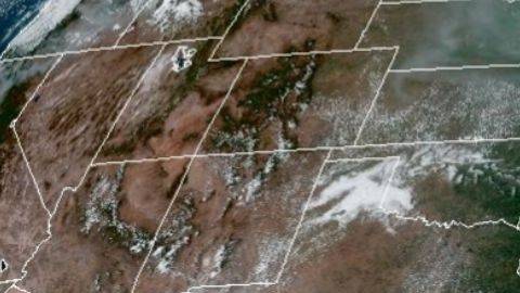 Imagen satelital del huracán Idalia.