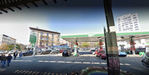 Estación de gasolina en Bushwick, Brooklyn, NYC.