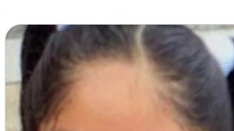 Dulce María Alavez en 2019 y su imagen progresada en 2023.