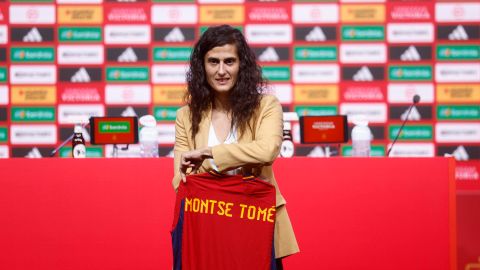 La nueva seleccionadora absoluta, Montse Tomé, en su presentación.