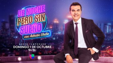 Adrián Uribe regresará a la pantalla estelar de Univision el próximo 1º de Octubre, con el programa "De Noche pero Sin Sueño".