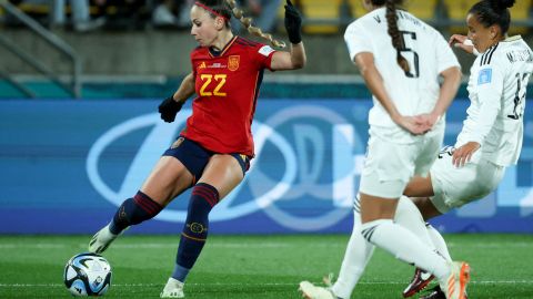 Athenea del Castillo en el partido entre España y Costa Rica en la fase de grupos del Mundial.