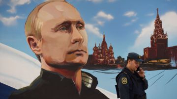 Una imagen artística del presidente ruso, Vladimir Putin.