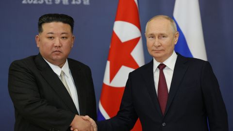 Kim Jong Un y el mandatario Vladimir Putin.