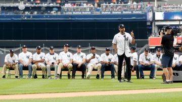 Derek Jeter, Jorge Posada, Andy Pettitte, Mariano Rivera y Joe Torre fueron homenajeados en el "Día de los Veteranos" en Yankee Stadium