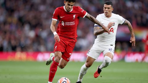 Luis Díaz segundos antes de anotar el gol que no contó con la participación del VAR.