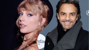 En la imagen aparecen Taylor Swift y el actor mexicano Eugenio Derbez.