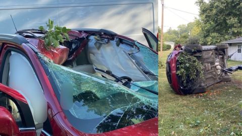 Imágenes del accidente en una autopista de Indiana. Indiana State Police