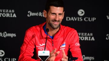 Novak Djokovic, durante una rueda de prensa de la Copa Davis.