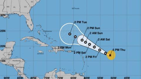 Pronóstico del huracán Lee. NOAA