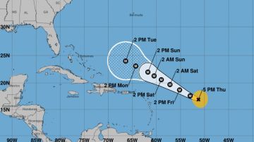 Pronóstico del huracán Lee. NOAA