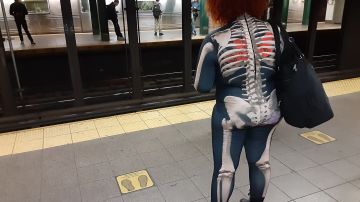 Halloween en el Metro de NYC.