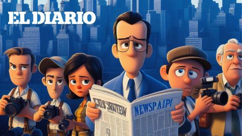 Imagen de un póster tipo Pixar de El Diario NY.