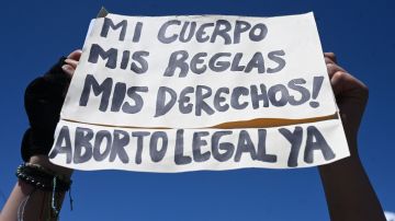 Manifestación en El Salvador a favor del aborto.