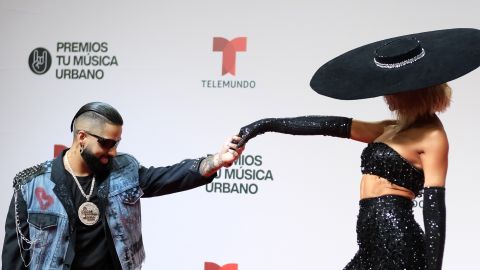 La modelo Zuleyka Rivera junto a DJ Luian.