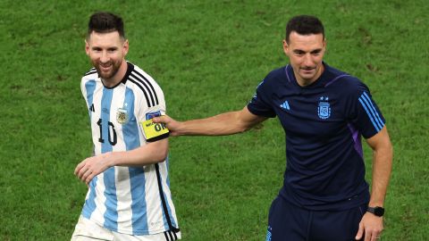 Lionel Messi y Lionel Scaloni.