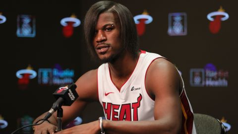 Jimmy Butler durante el Media Day 2023 de la NBA.