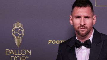 Messi durante la alfombra roja del Balón de Oro.