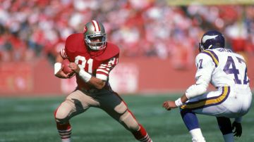 Russ Francis cuando jugaba en los San Francisco 49ers en 1986.