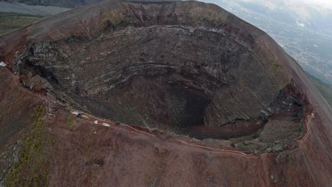 Imagen aérea del Monte Vesubio.