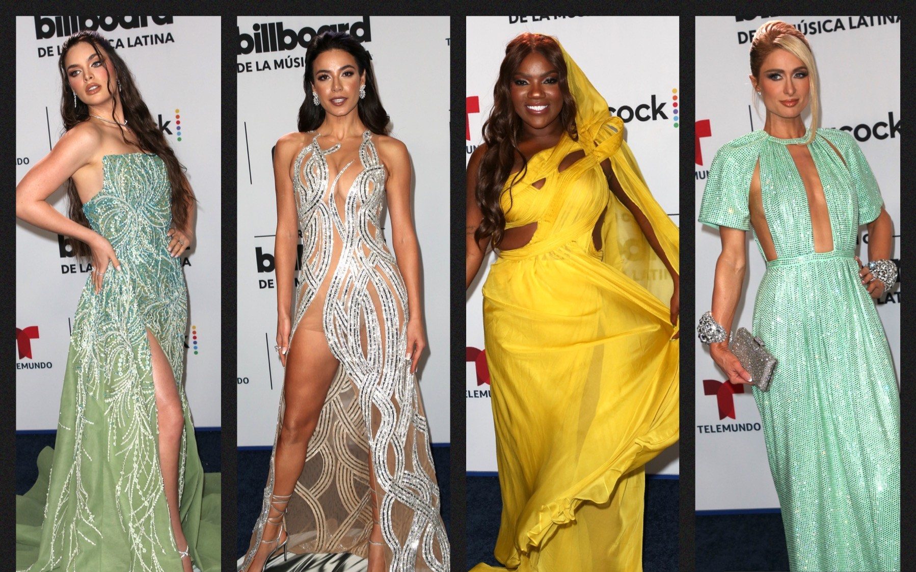 La alfombra azul de los Premios Billboard 2023 tuvo de todo un poco y en cuanto a los colores que reinaron, tuvimos desde el negro hasta el amarillo y el verde.