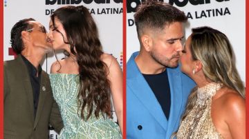 En la imagen aparecen las parejas que se mostraron enamorados y cariños en los Premios Billboard de la Música Latina.