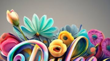 Imágenes de nombres en 3D generados con Ideogram AI.