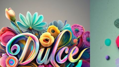 Imágenes de nombres en 3D generados con Ideogram AI.