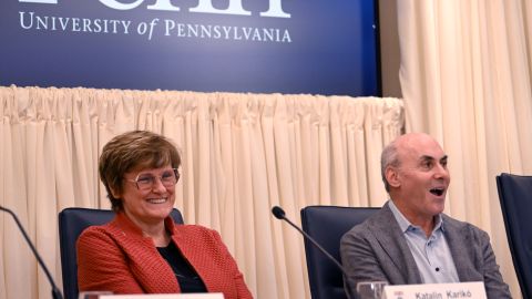Katalin Karikó y Drew Weissman