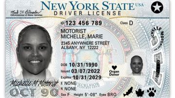 Licencia de manejar en el estado Nueva York.