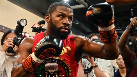 Floyd Mayweather, en entrenamiento.