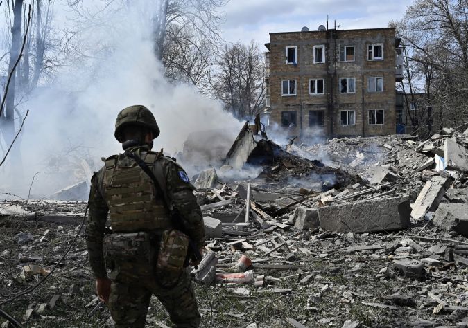 Destrucción en la ciudad ucraniana de Avdiivka.