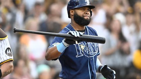 Manuel Margot, pelotero de los Tampa Bay Rays.