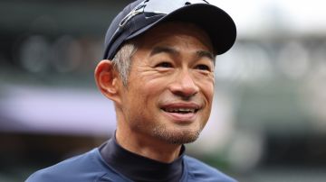 Ichiro Suzuki durante un homenaje de Seattle Mariners.