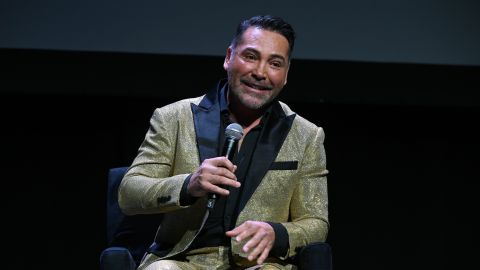 Óscar de la Hoya durante la presentación de su documental para HBO, The Golden Boy.