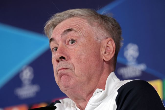 Carlo Ancelotti posterior al encuentro entre Real Madrid y Sporting Braga.