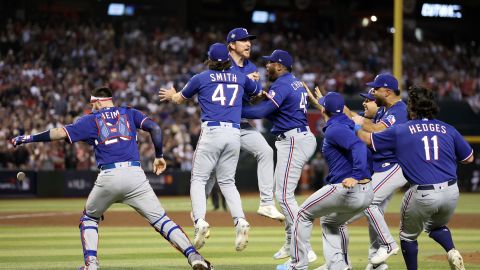 Texas Rangers, campeones de la Serie Mundial.