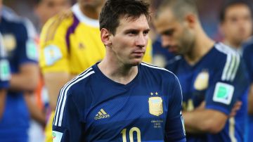 Leo Messi luego de perder la final del Mundial 2014.
