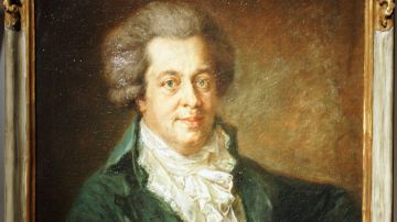 Este retrato de Mozart fue pintado por Johann Georg Edlinger.