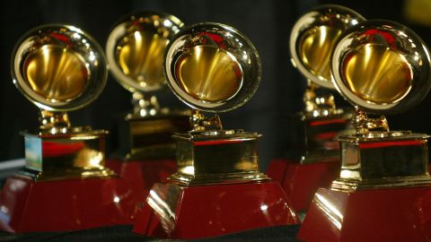 LOS ANGELES, CA - NOVEMBER 03: A detail of the Latin Grammy Awards in the press room at the 6th Annual Latin Grammy Awards at the Shrine Auditorium on November 3, 2005 in Los Angeles, California. (Photo by Frederick M. Brown/Getty Images)